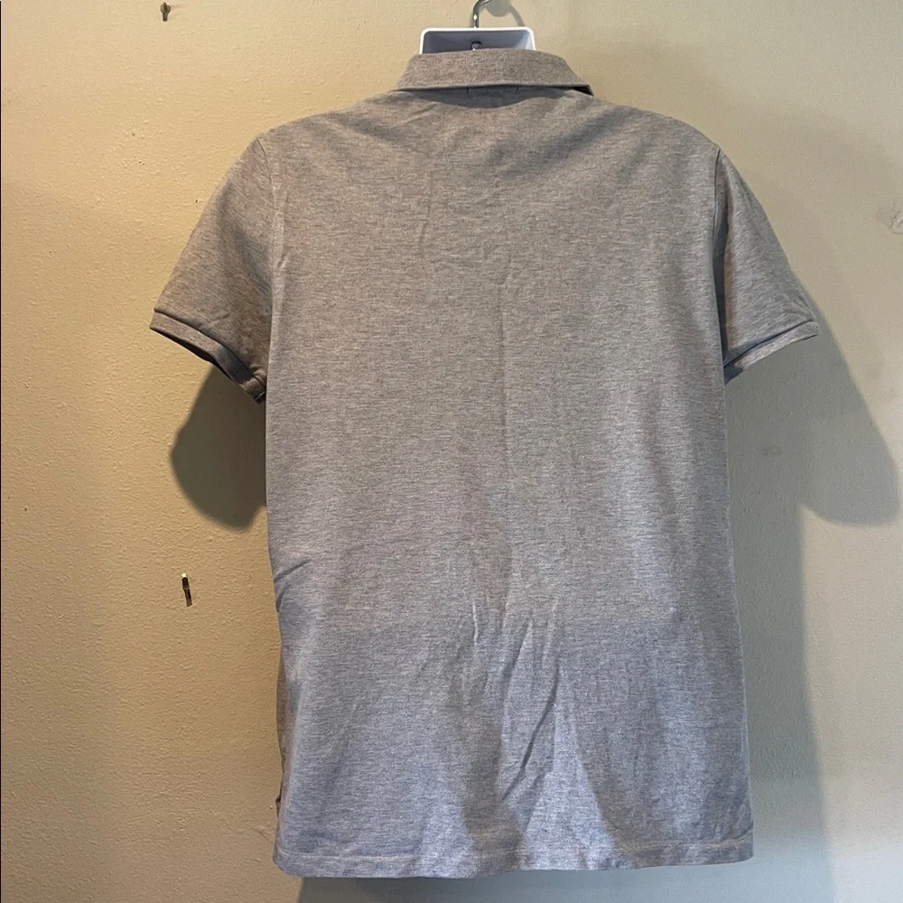 Ralph Lauren Gray Polo Shirt with Embroidered Dog